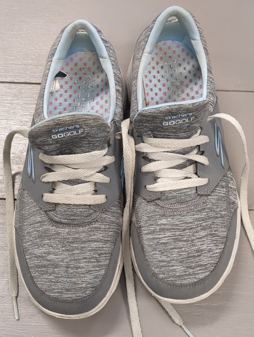 Skechers Gray and Light Blue GO GOLF Athletic Sneakers